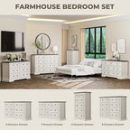 VVFLU Farmhouse 6 Drawer Dresser - Image 9