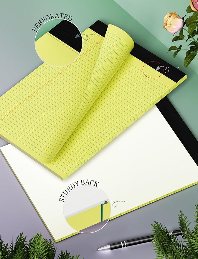 Aidunmis 10 Pack Yellow Legal Pads 8.5 x 11 College Ruled Note Pads Lined - Image 4