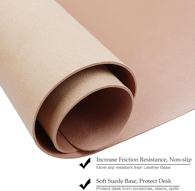 Boutilon Leather Desk Pad Protector, Non-Slip Mouse Pad, Laptop Desk Pad - Image 5