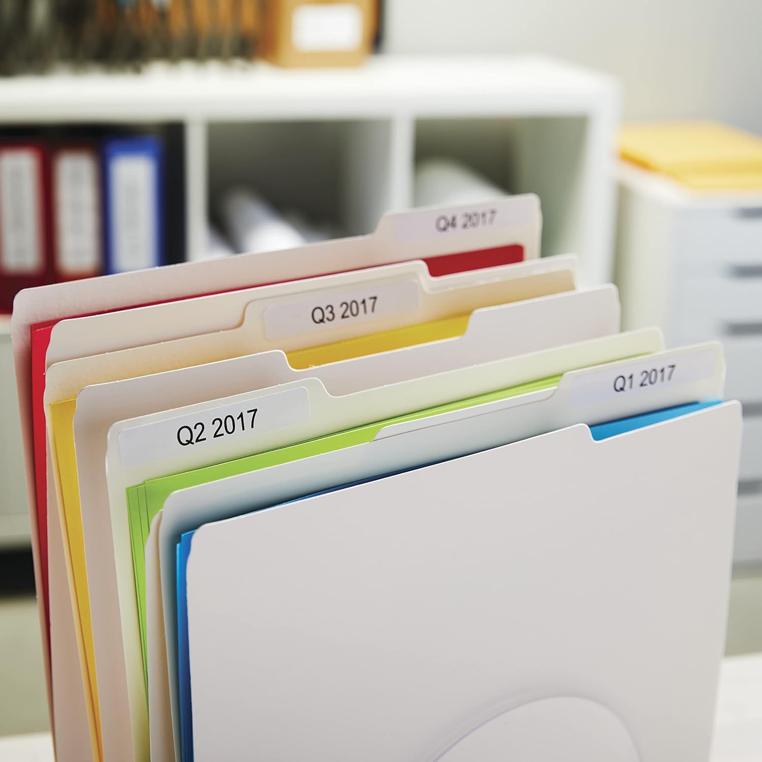DYMO Authentic LW 1-Up File Folder Labels DYMO Labels for LabelWriter Label Printers White 9/16" x 3-7/16" 2 Rolls of 130 (260 Total)