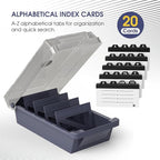 MaxGear Business Card Holder Desk, Large Plastic Business Card Organizer Box - Image 3