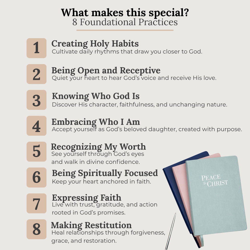 Prayer Journal – Peace in Christ 12-Week Guided Christian Prayer Journal for Women & Men with Daily Prayer Prompts, Scripture, Gratitude & Reflection for Spiritual Growth