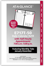 AT-A-GLANCE 2023 Daily Desk Calendar Refill, 3-1/2" x 6", Loose Leaf, Monthly Tabs (E717T50)