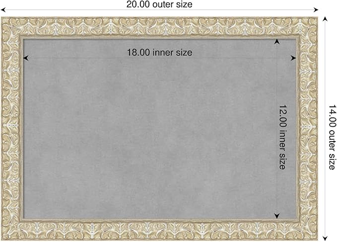 Amanti Art Silver Framed Magnetic Board 14x20 Small Vision Board - Image 2