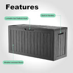 EasyUp 90 Gallon Deck Boxes Waterproof, Outdoor Large Storage Boxes - Image 4