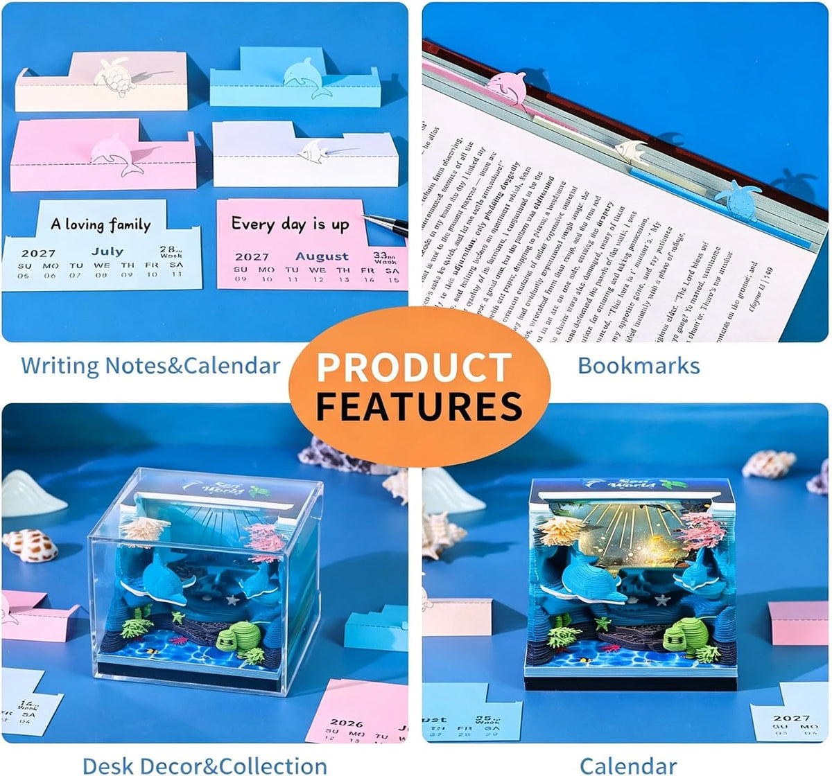 3D Memo Pad Time Piece Calendar 2027, 3D Calendar 2027