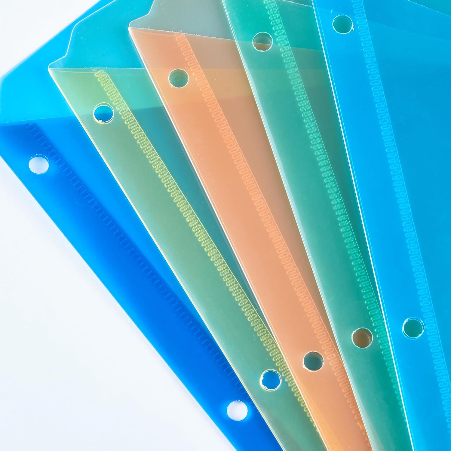 Amazon Basics Binder Organizer, Plastic Document Folders, File Jacket, 3-Hole Punch, 9.3 x 11.2 inches, Assorted Colors, 25-Pack
