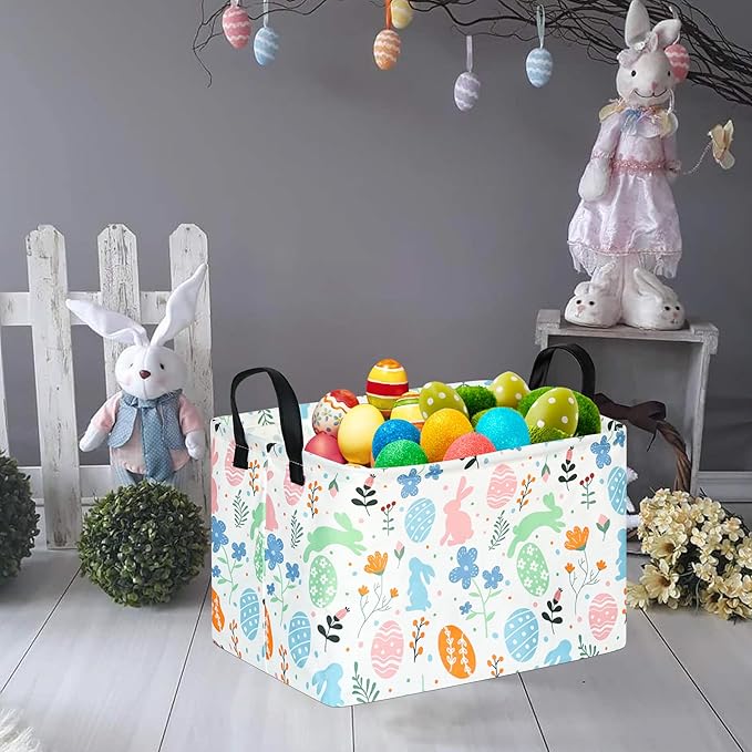FUULOXE Storage Bin for Shelves Rectangle Closet Baskets Foldable Box - Image 4
