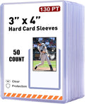 50ct 130pt 3"x4" Hard Card Sleeves by Unknown