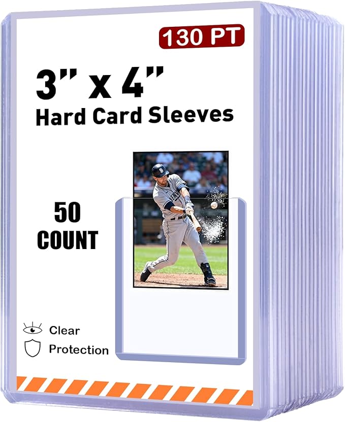 50ct 130pt 3"x4" Hard Card Sleeves by Unknown