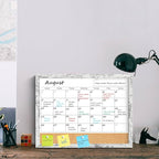 Dry Erase Calendar for Wall, 17x13 Inches Whiteboard Calendar Cork Board Combo - Image 8