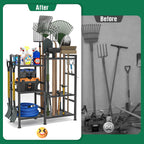 keomaisyto garden tool organizer with large hooks, garage, package contents