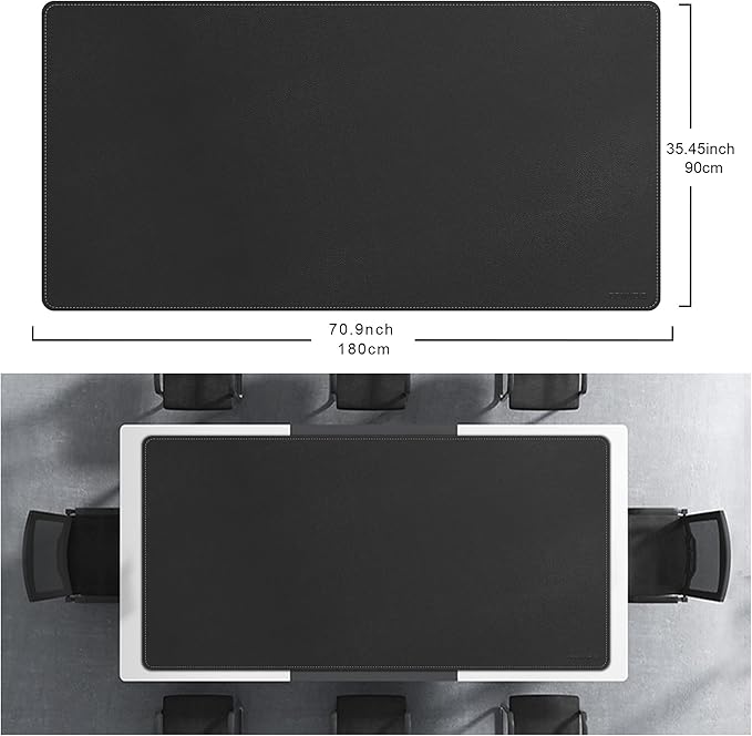 CENNBIE 71" x 35.5" Leather Desk Mat, Extra Large Desk Pad Blotter Protector - Image 2