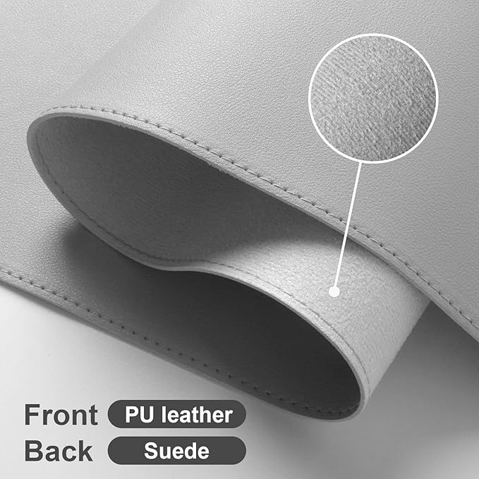 DAWNTREES Desk Mat Protector, PU Leather Desk Pad, Non Slip, Large Mouse Pad - Image 4