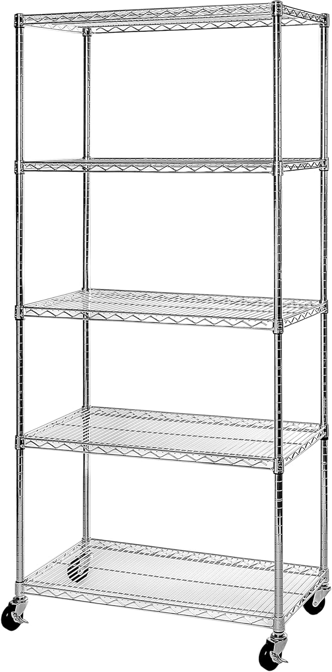 Seville Classics UltraDurable Heavy Duty NSF Solid Steel Wire Rack Storage Unit by SevilleClassics