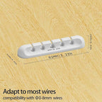 USB Cable Organizer Clips Cord Holder, 8 Packs White Self Adhesive Desk Cord - Image 2