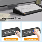 selead desktop glass whiteboard with wireless charger and, side view