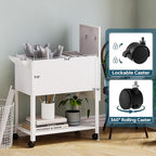 Mobile File Cart with Lock, Rolling File Cabinet Hanging Letter/Legal File - Image 5