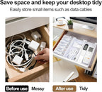 11 Cable Organizer Box with Labels, Cord Storage Organizer - Image 4