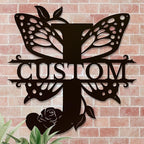 Personalized Custom Letter Name metal Signs, Custom Black Letter Monogram Wall - Image 4