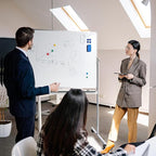 Rolling Whiteboard Magnetic Writeboard 48"x36" Flip Chart - Image 6