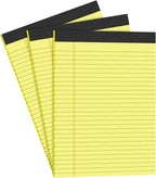 AILZFEI Yellow Legal Pads Note Pads 8.5 x 11 inch Wide Ruled, 30 Sheets/Pad by Unknown