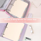 SKYDUE 8-Tab Write&Erase Plastic Dividers for 3 Ring Binder, 2sets | Binder Dividers with Tabs for Letter Size,with Sticker Labels,Divider Organizers for Student, Teacher,Pastels School Supplies