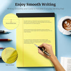 Yellow Legal Pad, 8.5 x 11 College Ruled Notepad, 12 Pack Legal Notepads 8.5 x - Image 5
