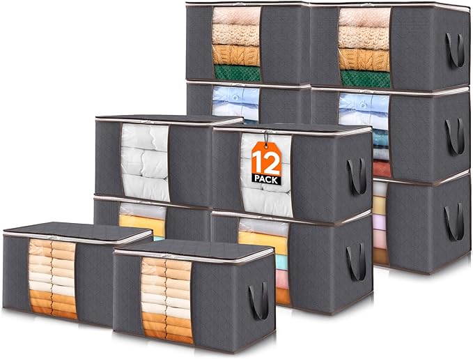 Lifewit 12 Pack Clothes Storage Bins by Lifewit