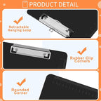 Black Clipboards, PANDRI 6 Pack Plastic Black Clipboards - Image 4