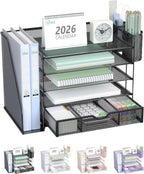 wali desk file organizer, 5 tier desktop paper, main product view