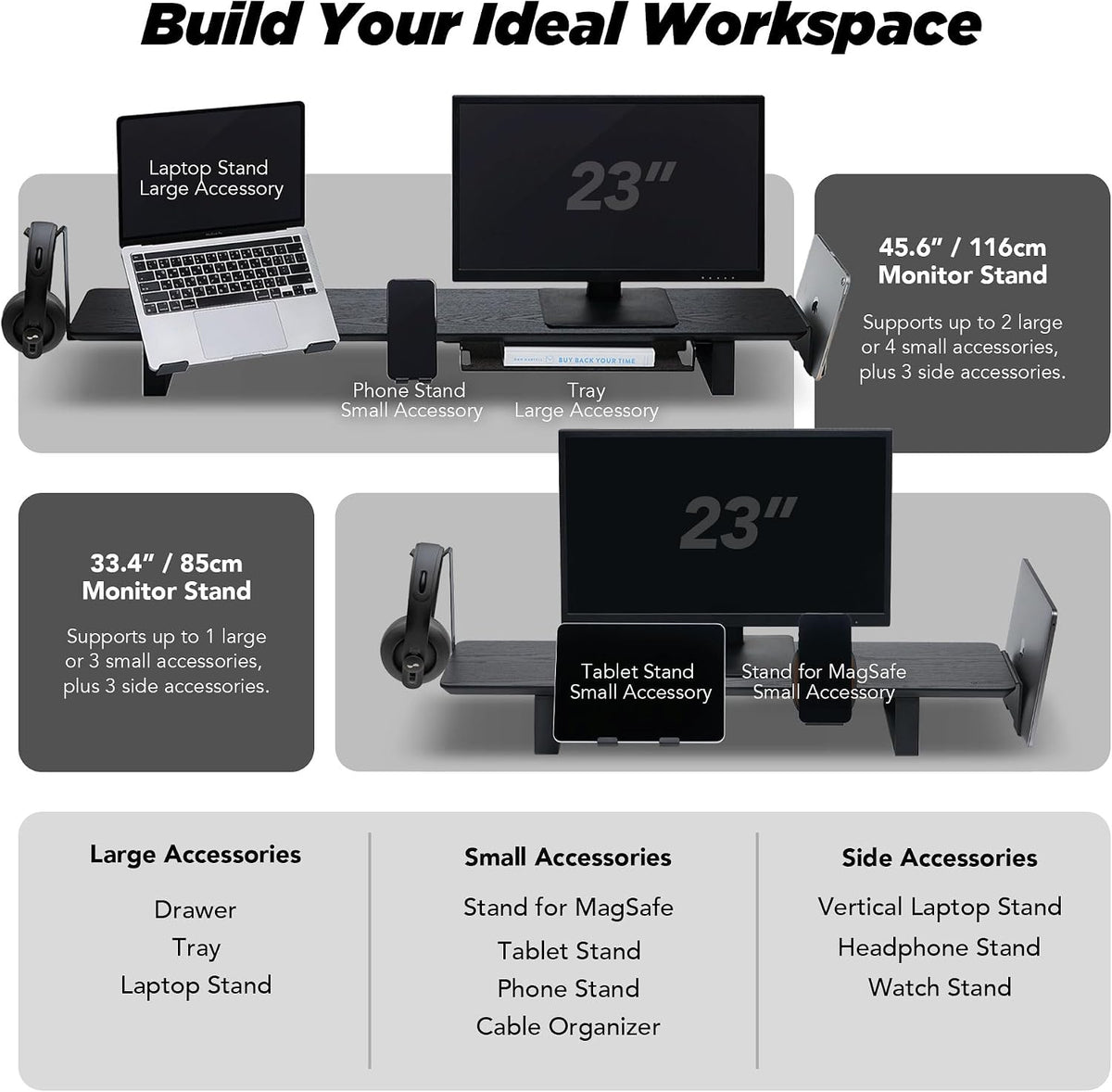 ULTRARM Moodular Vertical Laptop Tray Add-On for Rails, Do Not Use Alone