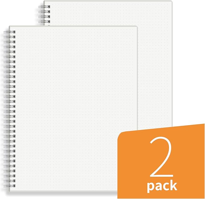 HULYTRAAT Large Dot Grid Spiral Notebook, 8.5" x 11", Premium 100gsm Ivory - Image 7