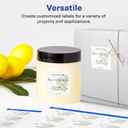 Avery® Printable Blank Square Labels, 1.5" x 1.5", Matte White, 600 Customizable Labels (22805)