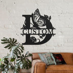 Personalized Custom Letter Name metal Signs, Custom Black Letter Monogram Wall - Image 3