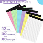 Thboxes 12 Packs Legal Pads 5x8, Totally 360 Sheets Colored Legal Pads 5x8 - Image 2