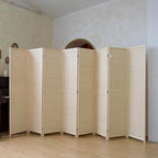 Loomveil 8 Panel Room Divider Folding Privacy Screen, 67 inch Bamboo Panel - Image 2