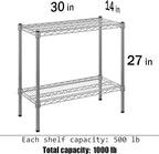 Regal Altair 14" Deep x 30" Wide x 27" Height Wire Shelving Kit | 2-Tier | NSF - Image 3