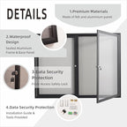 48x36 Inch Lockable Enclosed Bulletin Board, Weather-Resistant Outdoor - Image 4