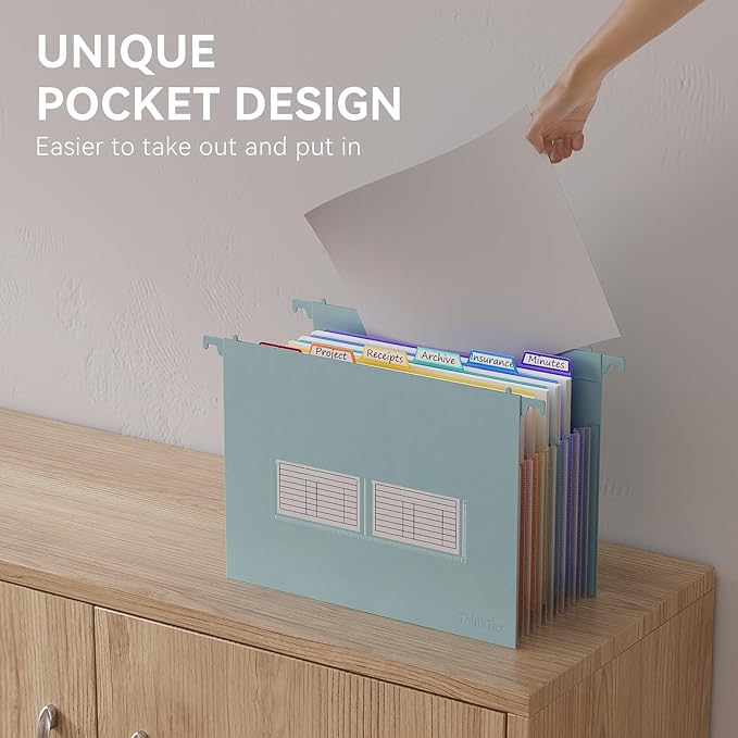 ThinkTex Plastic Expanding Hanging File Folders, 7 Innovative 1.2" Accordion - Image 7