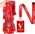 PerKoop 25 Pack Visitor Badge Lanyards Volunteer Badge Holder by PerKoop