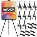 AROIC10 Pack Painting Display Easel Stand Portable Adjustable Metal Tripod