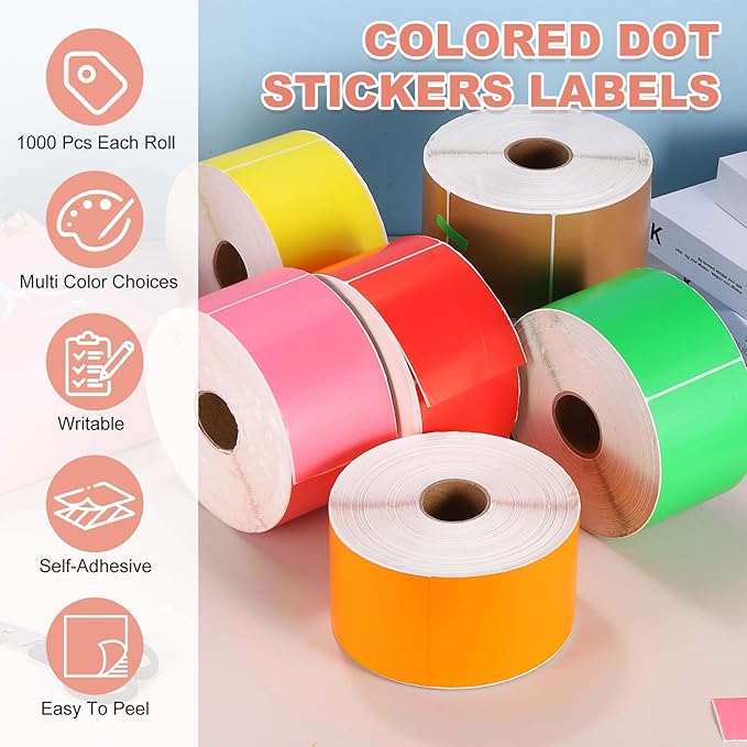 PATIKIL 1000Pcs Colored Coding Labels Stickers, 5x3 Inch Rectangle Inventory - Image 3