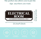 Electrical Room Door Sign for Business，Self-Adhesive Durable Modern Electrical - Image 2