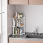 Sezanrpt 3 Tier Acrylic Corner Shelf Organizer Storage 9.5x9.5x15.7 Inch - Image 2