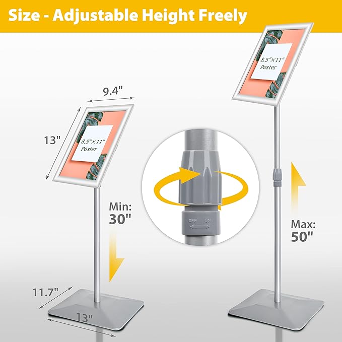 VAIIGO 8.5"x11" Pedestal Poster Sign Stand - Image 3