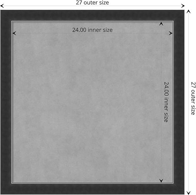 Amanti Art Black Framed Magnetic Board 27x27 Medium Vision Board - Image 4