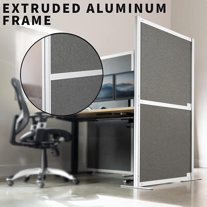 VIVO L-Shape Modular Corner Wall System, 3 Panels, Modern Professional Office - Image 6