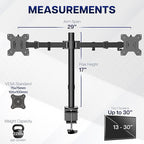 VIVO Dual Monitor Desk Mount, Holds 2 Computer Screens up to 30 inches and - Image 4