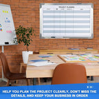 Lincia Project Planning Dry Erase Whiteboard Magnetic Dry Erase Board - Image 4
